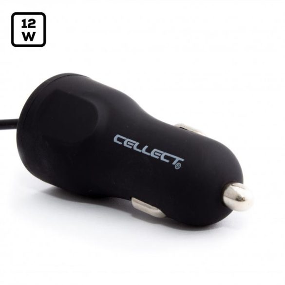 12W Autós töltő Micro USB csatlakozással, 2.4A