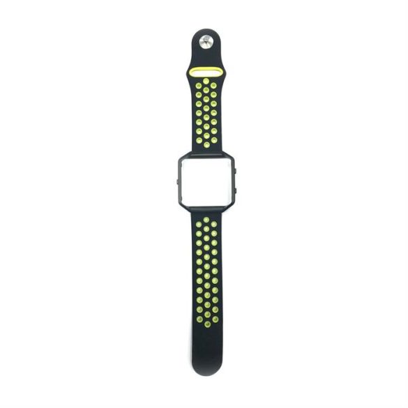 Fitbit Blaze szilikon óraszíj, Fekete-Zöld