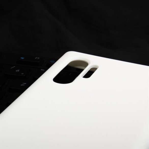 Premium szilikon tok, Samsung Note 10 Plus, Fehér