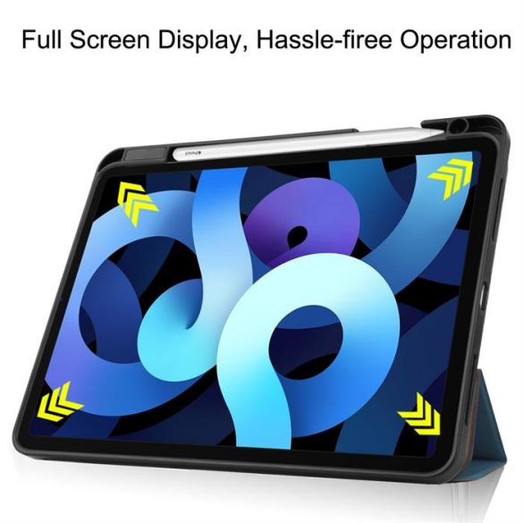 Apple iPad Air 4 2020 tablet tok toll tartóval,Kék
