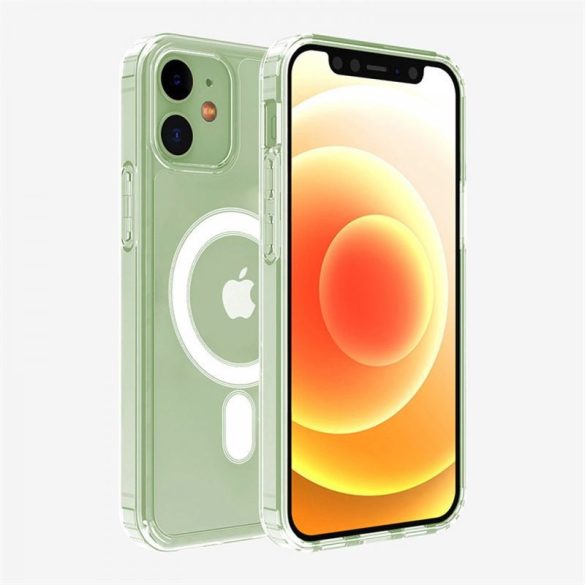 iPhone 12 Mini TPU+PC mágneses szilikon tok, Átlát