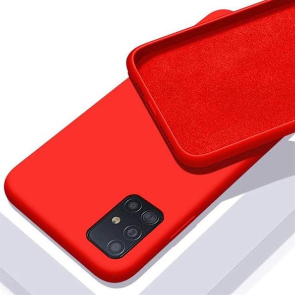 Prémium szilikon tok , Samsung Galaxy A32 4G,Piros