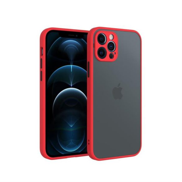 iPhone 13 műanyag tok, piros, fekete