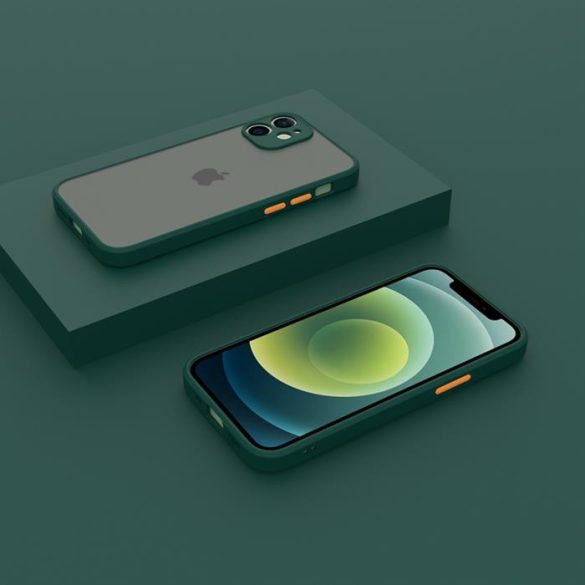 iPhone 13 Pro Max műanyag tok, zöld, narancs