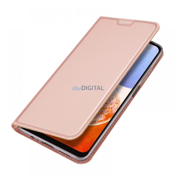 Samsung Galaxy A14 5G oldalra nyíló tok, RoseGold