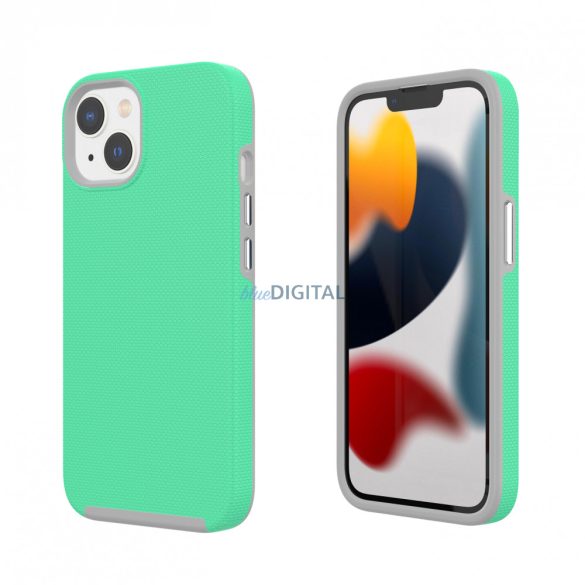 iPhone 14 TPU+PC ütésálló tok,Türkiz