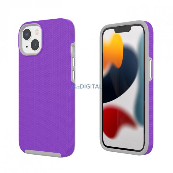 iPhone 14 TPU+PC ütésálló tok,Lila