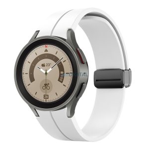 Samsung Watch 4/5 mágneses szil óraszíj,20mm,Fehér