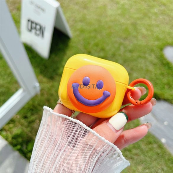 Airpods Pro smile szilikon tok, Narancssárga