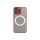 iPhone 14 Plus mágneses műanyag tok, piros-fekete