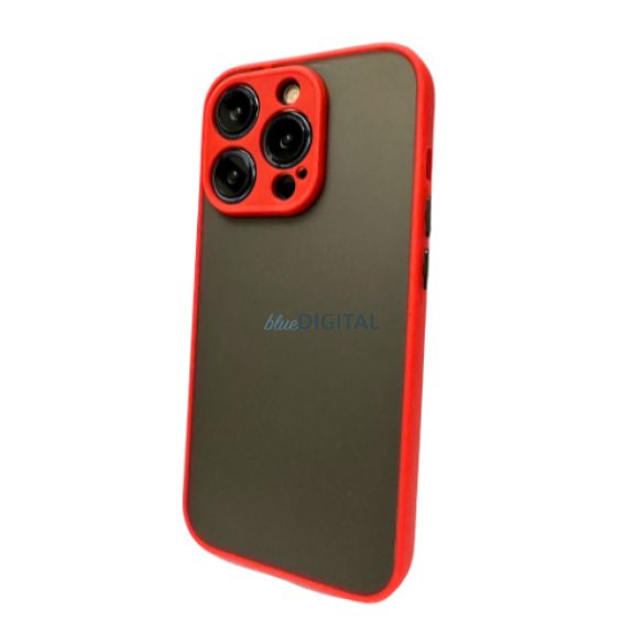 iPhone 15 Pro műanyag tok, piros-fekete