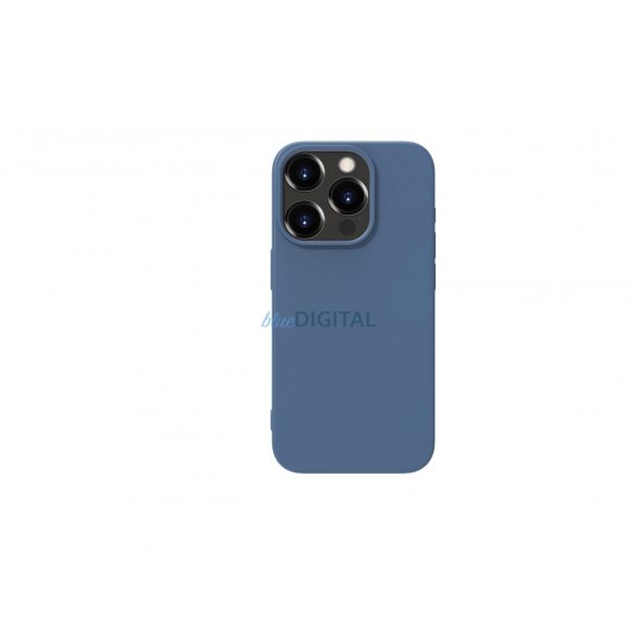 Premium szilikon tok, iPhone 15 Pro Max, Kék
