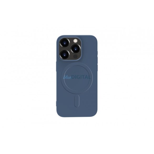 iPhone 15 Pro Max mágneses szilikon tok, Kék