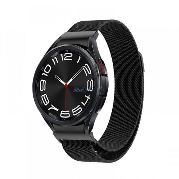 Samsung Watch 6 mágneses fém óraszíj, 20mm, Fekete