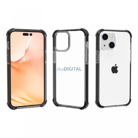 iPhone 13 ütésálló szilikon hátlap, Fekete
