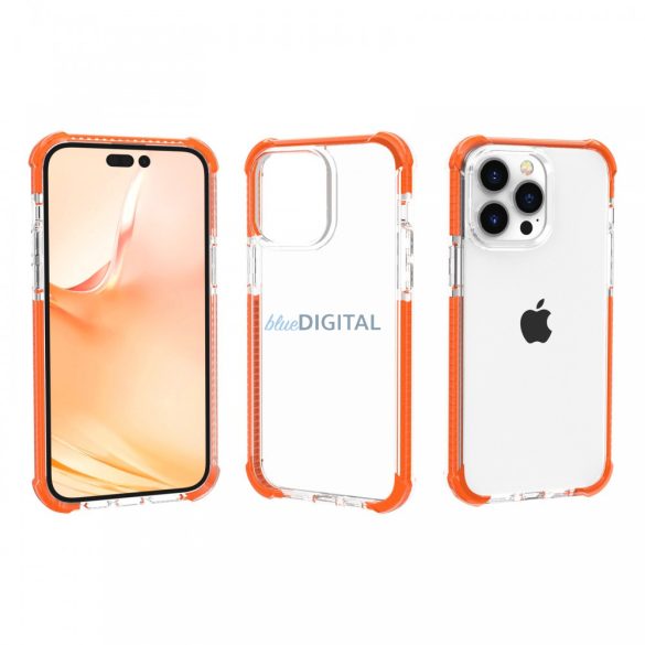 iPhone 13 Pro Max ütésálló szilikon hátlap, Narancs