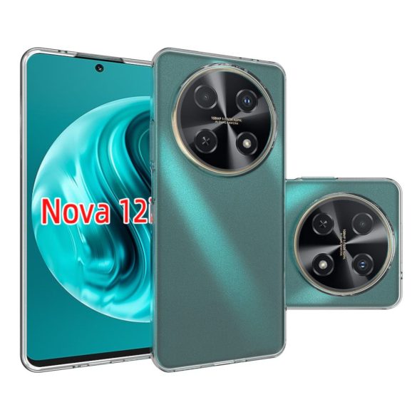 Huawei Nova12i vékony szilikon tok, Átlátszó