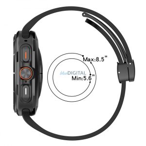 Samsung Galaxy Watch 7 Ultra mágneses szil. óraszíj,24mm,Fekete