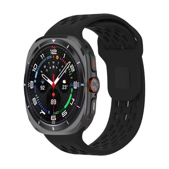 Samsung Galaxy Watch 7 Ultra mágneses szil. óraszíj,24mm,Fekete