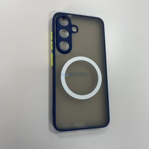 Samsung S25 mágneses műanyag tok, kék,zöld
