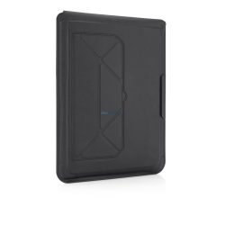 Bőrhatású multifunkciós laptoptartó, Fekete