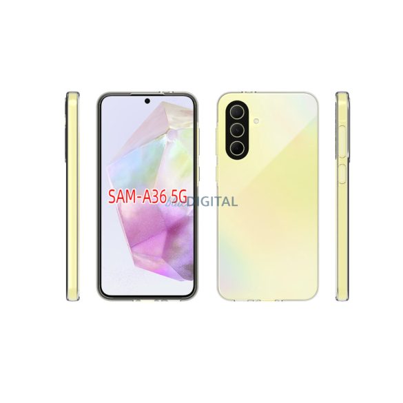 Samsung A36 vékony szilikon hátlap,Átlátszó