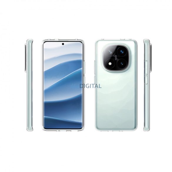 Xiaomi Redmi Note 14 Pro Plus 5G vékony szilikon hátlap,Átlátszó