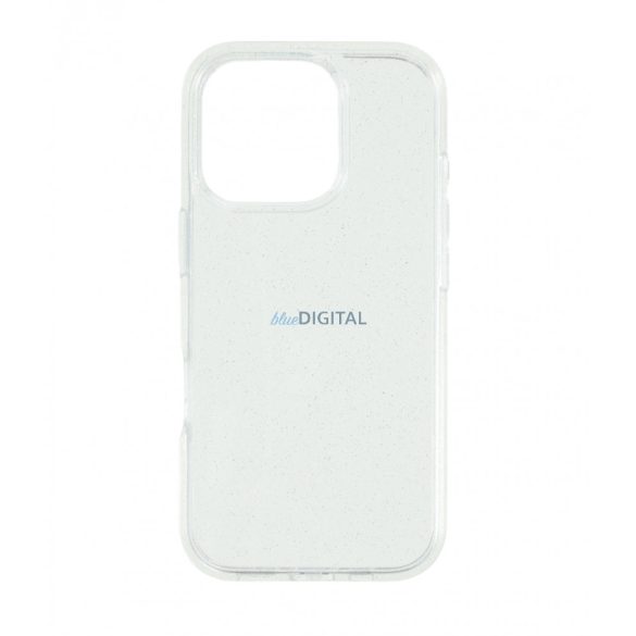 Iphone 16 Pro csillámos szilikon hátlap, Átlátszó