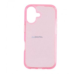 Iphone 16 csillámos szilikon hátlap, Pink