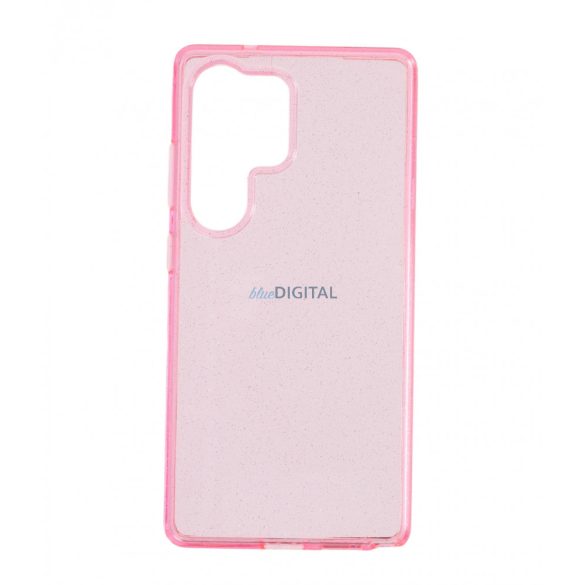 Samsung Galaxy S25 Ultra csillámos szilikon hátlap, Pink