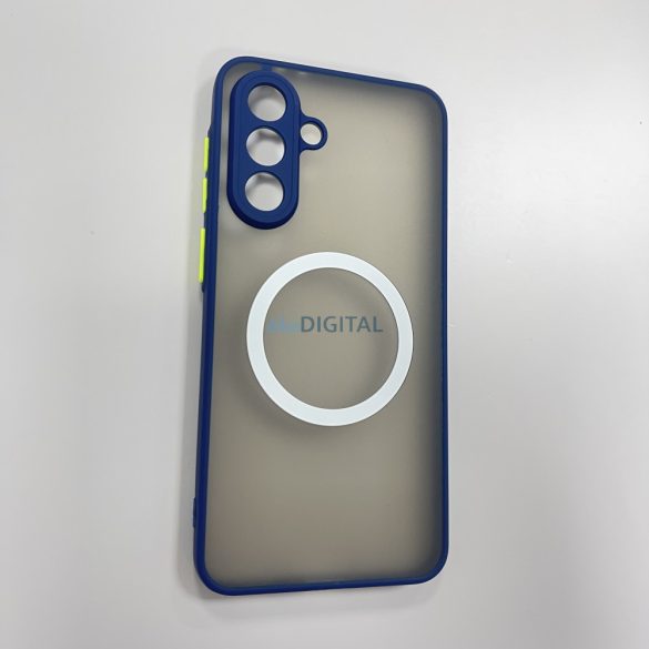 Samsung A56 mágneses műanyag tok, kék-zöld
