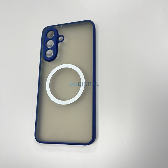 Samsung A56 mágneses műanyag tok, kék-zöld