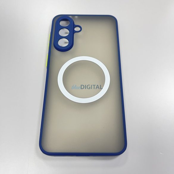 Samsung A56 mágneses műanyag tok, kék-zöld