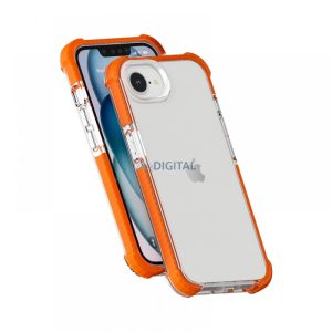 iPhone 16e ütésálló szilikon hátlap, Narancs