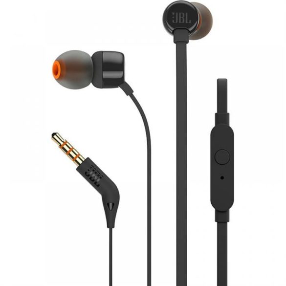 JBL T110 headset, egy gombos távírányítóval,Fekete