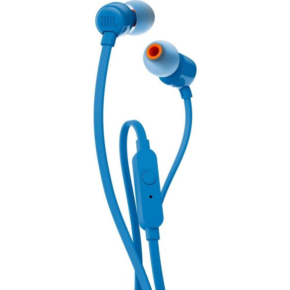 JBL T110 headset,egy gombos távírányítóval, Kék