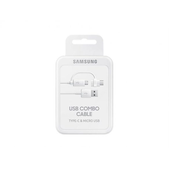 Samsung 2 in 1, USB Type-C és Micro kábel, Fehér