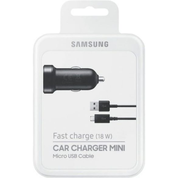 Samsung Microusb autós töltő, Fekete