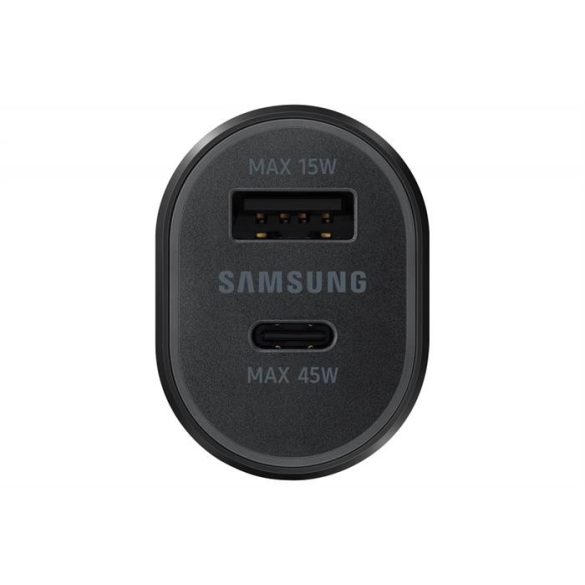 Samsung 2 port autós töltő (45W+15W), Fekete