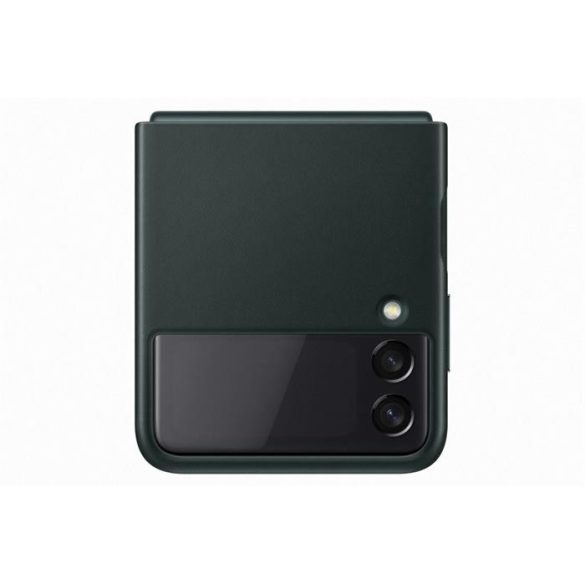 Samsung Galaxy Z Flip3 bőr hátlap, Fekete