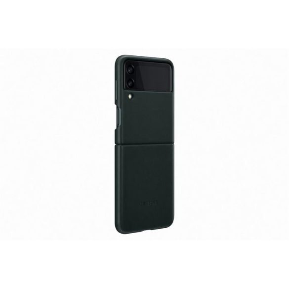 Samsung Galaxy Z Flip3 bőr hátlap, Fekete