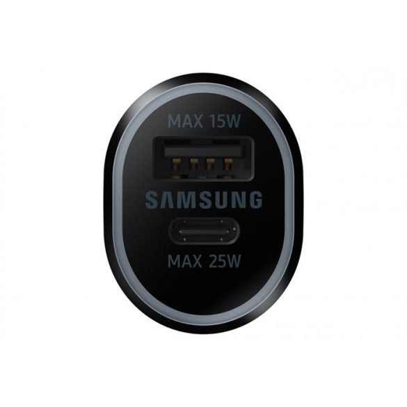 Samsung autós töltő USB A (15W) USB C (25W),Fekete