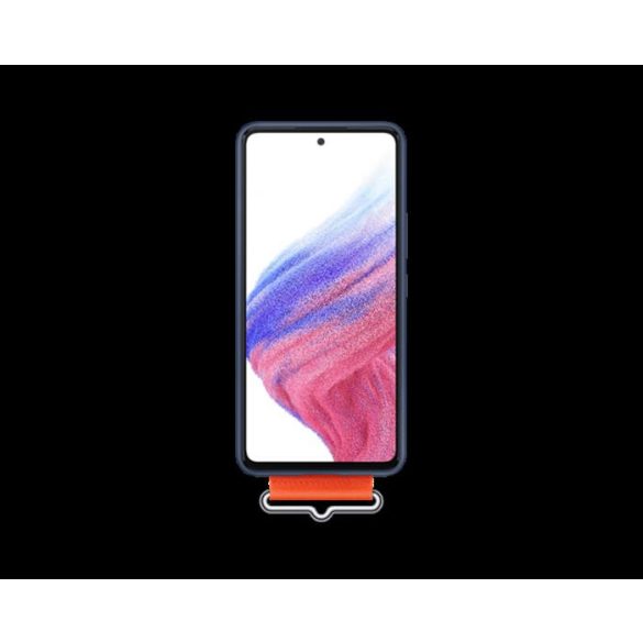 Galaxy A53 5G Silicone cover with strap, Kék