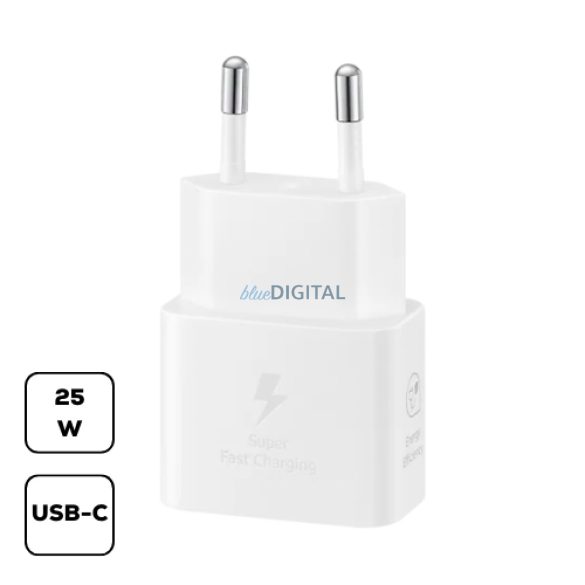 Samsung hálózati adapter, 25W, fehér