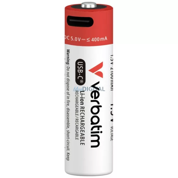 Verbatim USB-C újratölthető AA elem 4 db (30249)
