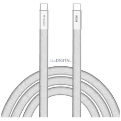   Verbatim Sync & Charge SoftTouch kábel USB-C - USB-C 60W PD3.0 120cm – fehér (30274)