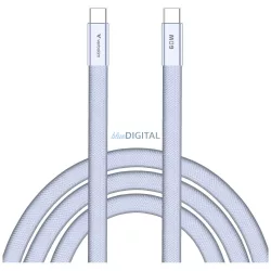  Verbatim Sync & Charge SoftTouch kábel USB-C - USB-C 60W PD3.0 120cm – lila (30275)