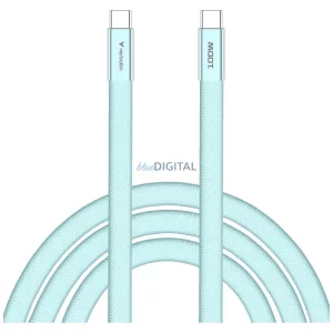 Verbatim Sync & Charge SoftTouch kábel USB-C - USB-C 100W PD3.0 120cm – kék (30276)