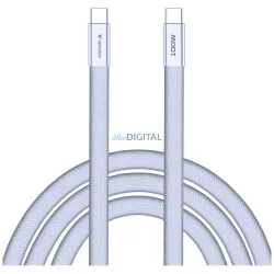   Verbatim Sync & Charge SoftTouch kábel USB-C - USB-C 100W PD3.0 120cm – lila (30278)