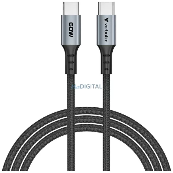 Verbatim Sync & Charge kábel USB-C - USB-C QC PD 60W 120cm – fekete (31845)